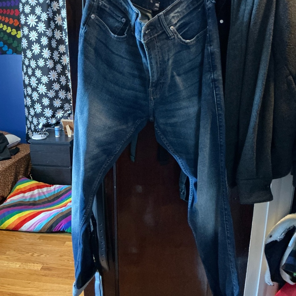 Hollister Men's Dark Blue Skinny Jeans